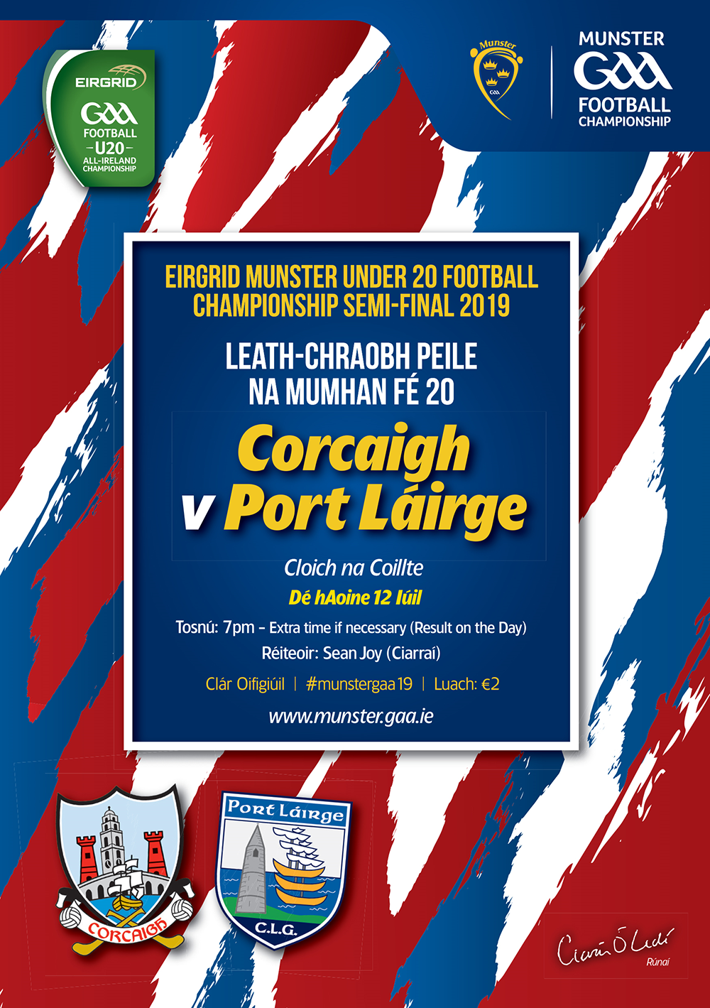 2019 EirGrid Munster Under 20 Football Championship Semi Final – Cork 5-23 Waterford 0-7