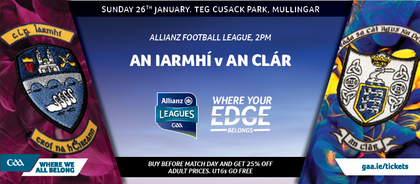 2020 Allianz Football League Division 2 – Westmeath 2-9 Clare 1-11